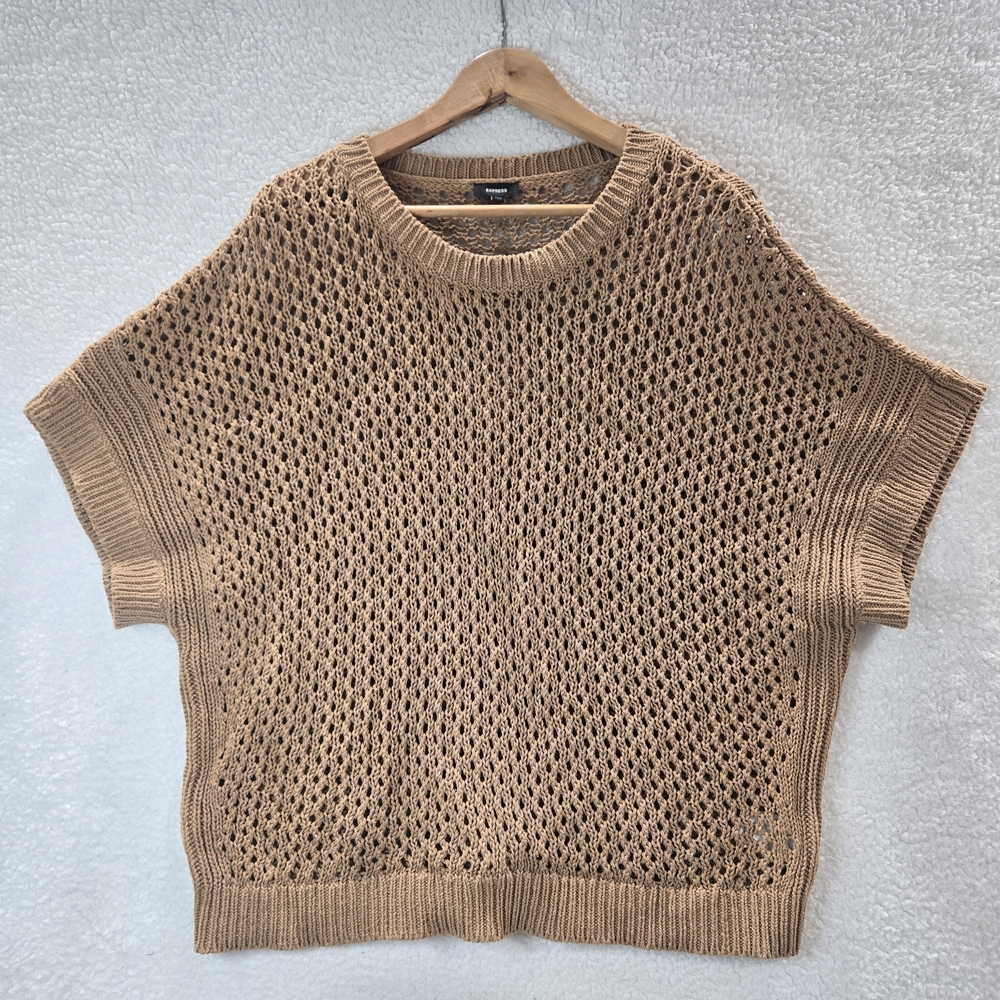 Express Women's Beige Knit Sweater